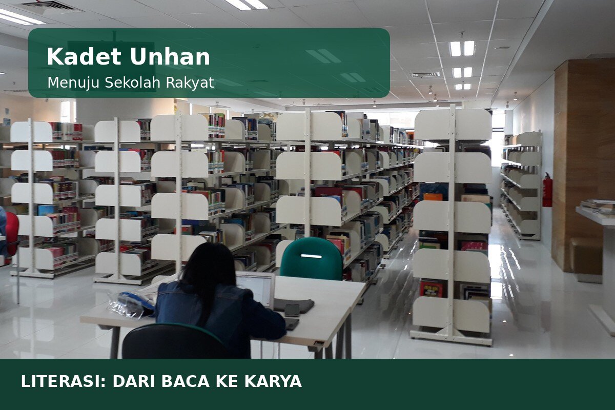Foto arsip: ruang baca Perpustakaan Nasional Republik Indonesia, 30 Januari 2018. Foto konteks pendidikan; bukan dokumentasi penugasan kadet Unhan di Sekolah Rakyat.